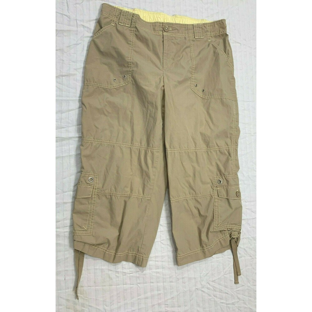 SJB ACTIVE WOMENS CARGO CAPRIS PANTS SIZE L